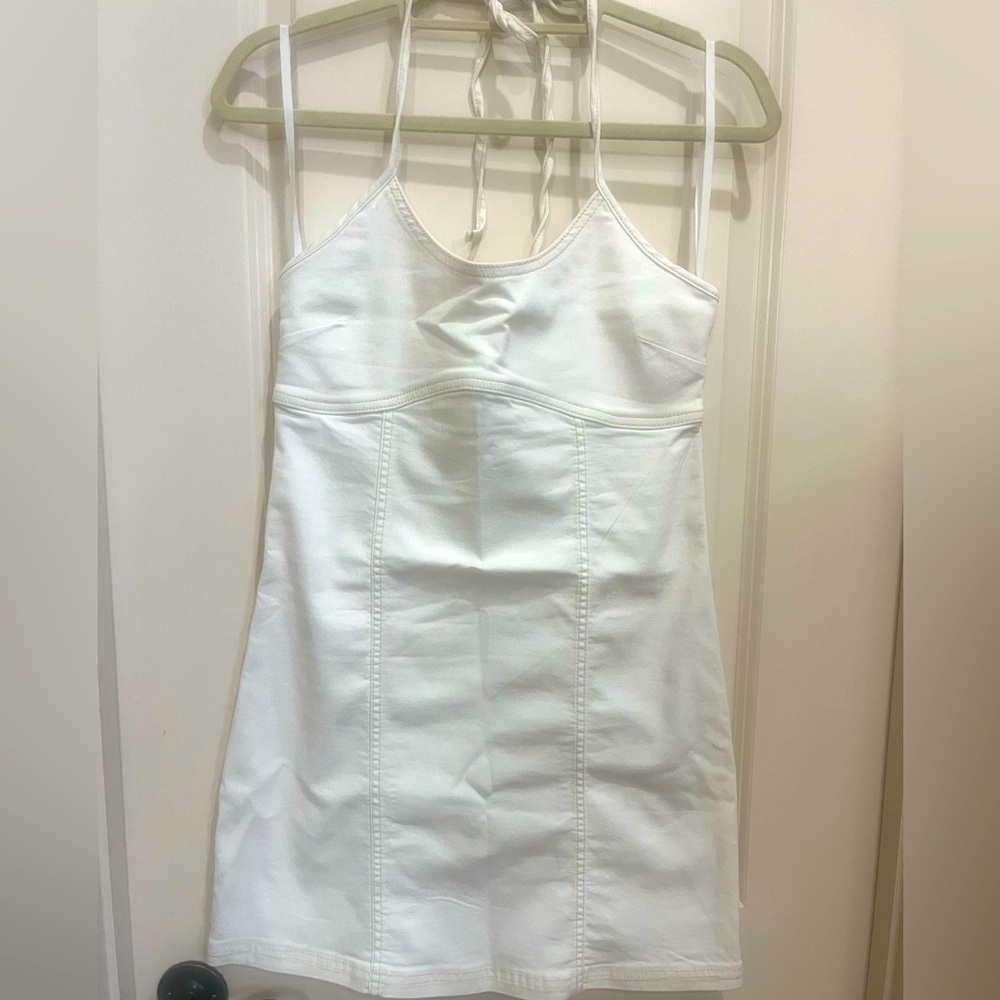 Aerie white denim dress. New with Tags. - Picture 1 of 4
